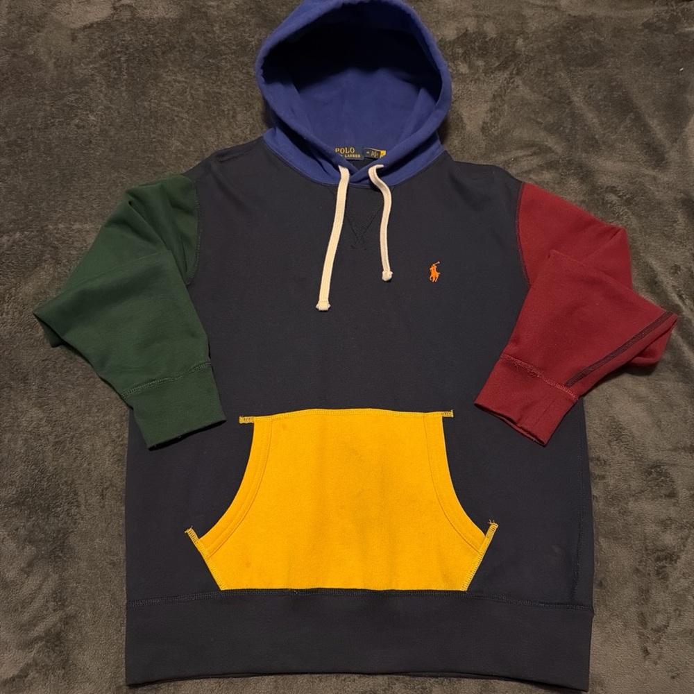 Polo by Ralph Lauren Men's Colorblock Hoodie - Navy, Green, Red, Yellow